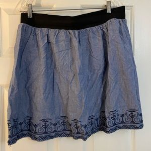 Chambray mini skirt